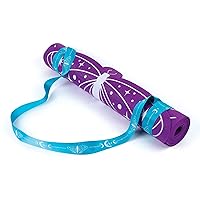 3C4G Celestial Yoga Mat & Carrying Strap - Kids Yoga Mat - 24' x 60' Purple Yoga Mat for Girls, Tweens & Teens Ages 6-8-10-12-14-16 by Make It Real