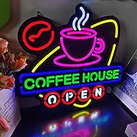 Coffee House Neon Lights Ultra-thin Design Coffee Cup LED Neon Sign is Suitable for Home Decoration, Bar, Windows, Garage Walls, Party, Gifts