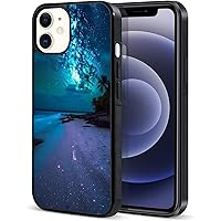 Surreal Exquisite Night Sky Beach Cyberpunk Hard Mobile Phone Case Cover for iPhone 12ProMax for Apple iPhone 12ProMax for iPhone 12 Pro Max 6.7 inch