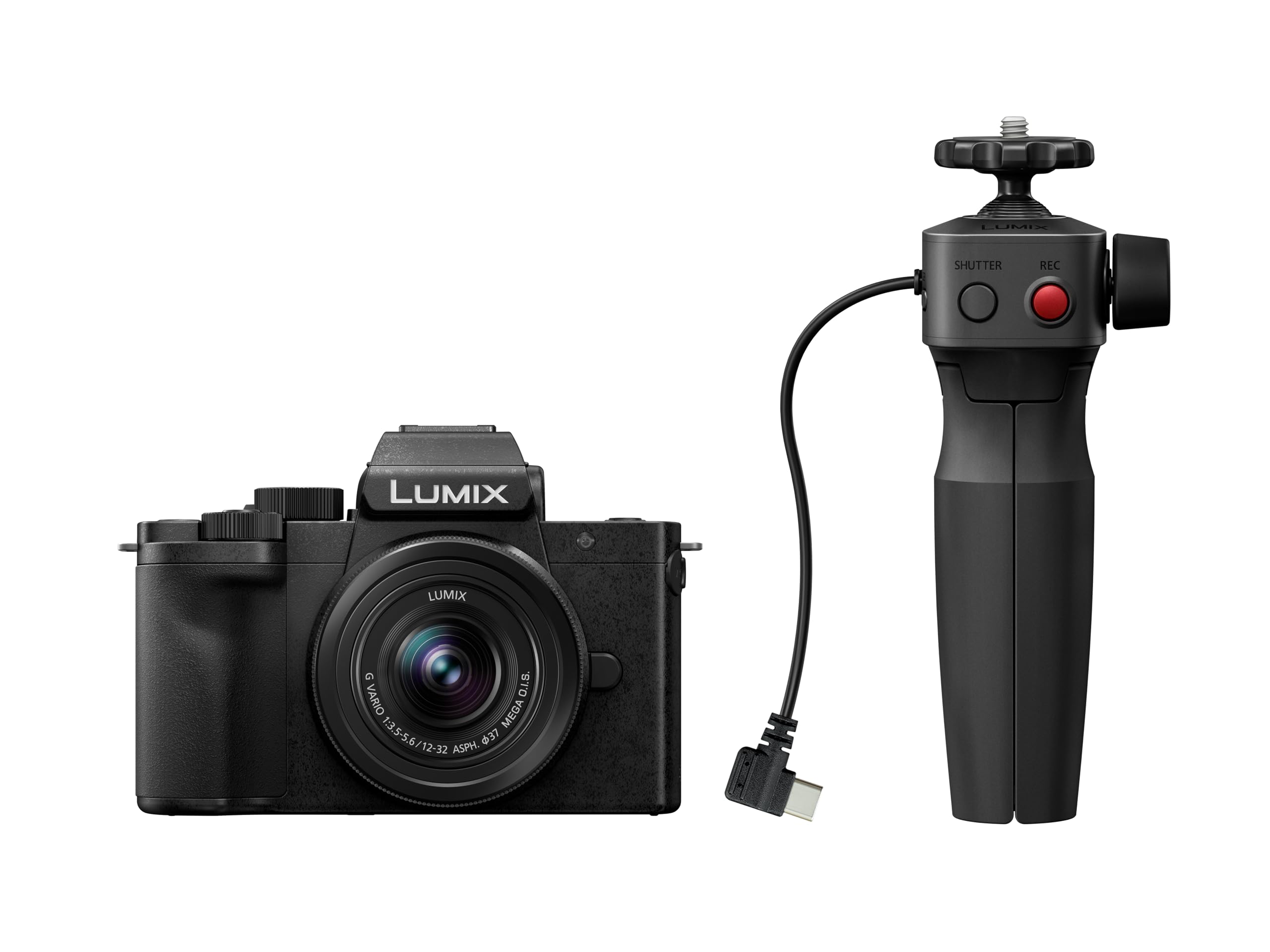 Panasonic LUMIX G100 4k Mirrorless Camera, Lightweight Camera for Photo and Video, Built-in Microphone, Micro Four Thirds with 12-32mm Lens, 5-Axis Hybrid I.S., 4K 24p 30p Video, DC-G100DVK (Black)