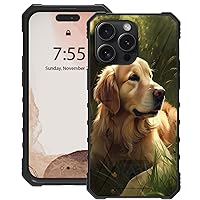 Designed for iPhone 15 Pro Case, Stylish and Durable Dual-Layer Protection, [Military-Grade Protection] Shockproof Tough Phone Cover for iPhone 15 Pro(6.1 inch), Golden Retriever