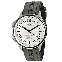 U-boat capsoil doppiotempo Mens Analog Swiss Quartz Watch with Silicone Bracelet 8888