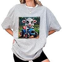 DuminApparel Highland Cow Country Farm Cow Boy Funny, Monster Truck T-Shirt, Boys and Girls Gift T-Shirt Multicolor