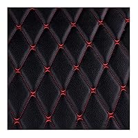 Quilted Faux Leather Vinyl PVC Leather Fabric Waterproof Faux Leather Fabric Quilted Leather Diamond Stitch Padded Cushion Linen Wadding Backing Upholstery for DIY Projects (Color : Black 2, Size :