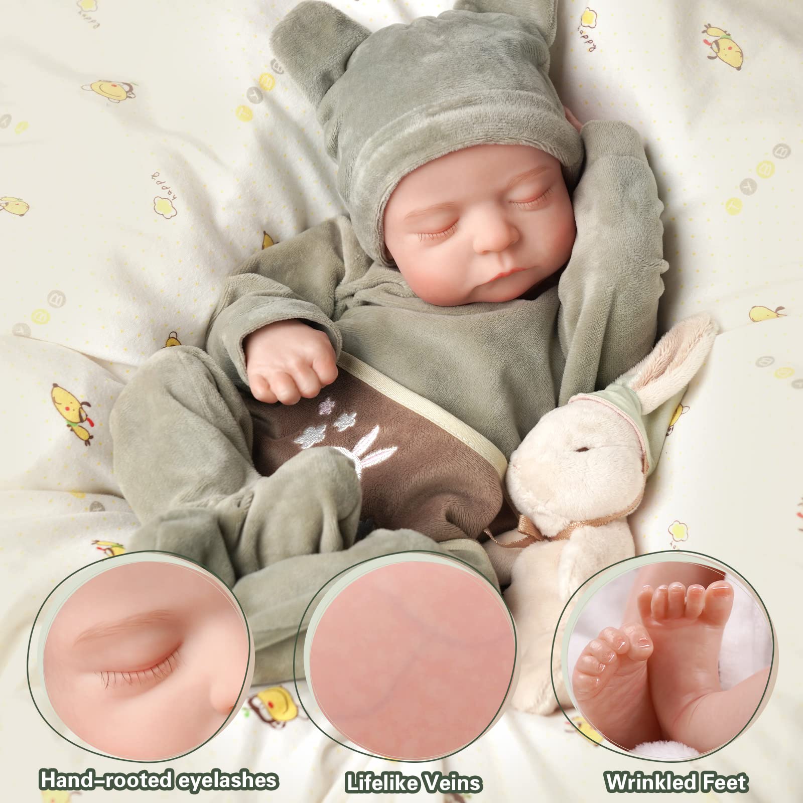 Lifelike Reborn Baby Dolls Boy 17-Inch Soft Body Realistic-Newborn Full  Body Vinyl Real Life Baby Dolls for Kids Age 3 4 5 6 7 +