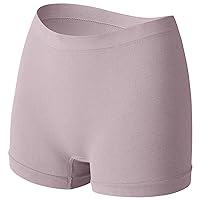 Women's Slip Shorts, Comfortable Boyshorts Panties, Stretch Shorts Under Dress Basic Solid Mid Rise Shorts for Yoga