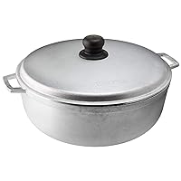 IMUSA Aluminum 2.0Qt Traditional Colombian Caldero for Cooking and Serving, Silver