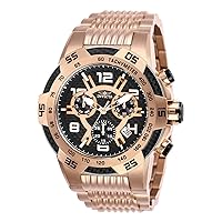 Invicta Men's Speedway 51mm Chronograph Quartz Watch with Stainless Steel Strap, Silver, Rose Gold, Gold, 30 (Model: 25285, 25286, 25287)