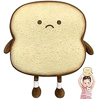Pillow Bread Pillow Lovely Toast Support Pillow Stuffed Bread Plush Toys Cute Throw Pillow for Bed Sofa Photography Background Or Teenage Girls Gifts Brown