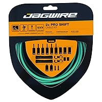 Jagwire - Universal 2X Pro Shift Kit |for Road, MTN, and Gravel Bike | SRAM and Shimano Shifter Compatible, Polished Stainless Cables, 10 Color Options