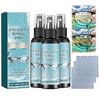 KCRPM Eyeglass Lens Scratch Remover Spray - 2 In 1 High Protection Quick Eye Glass Scratch Remover for Coated Glasses Sunglasses Goggles Glass Camera Lenses Phone Laptop Screen (3sets)