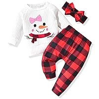 HINTINA Infant Baby Girl Knit Pullover Long Sleeve Sweater Outfits Fall Winter Clothes Clothing Set
