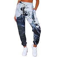 Womens Sweatpants Women's Gym Sport Jogger Sweatpants & Winters Joggers Pockets Pants and Baggy Elastic Waist Trousers for Casual Hip Hop, Gym and Jogging Women's Sweatpants
