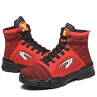 Steel Toe Shoes Boots for Men Puncture Proof Lightweight Breathable Splash-Proof-Toe Mens Work Safety High Top Sneaker