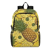 ALAZA Exotic Fruits Tropical Pineapple Hiking Backpack Packable Lightweight Waterproof Dayback Foldable Shoulder Bag for Men Women Travel Camping Sports Outdoor