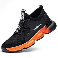 Steel-Toe Sports Shoes Men's Work Shoes Sturdy Safety Sports Shoes Non-Slip Breathable mesh Lightweight Industrial Structure Outdoor Steel-Toed Shoes