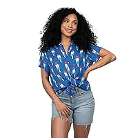 Tipsy Elves 4th of July Shirts for Women - Patriotic Women's Button Down Shirts