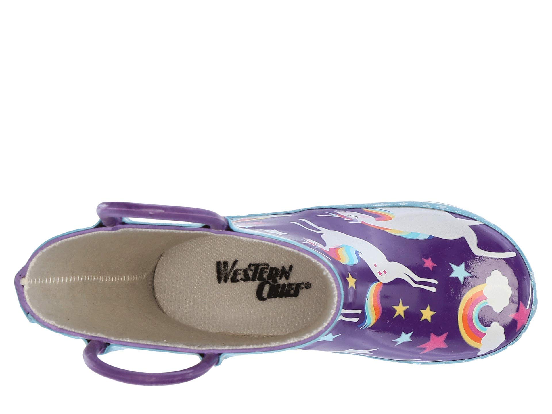 Western Chief Kids Waterproof Printed Rain Boot with Easy Pull on Handles