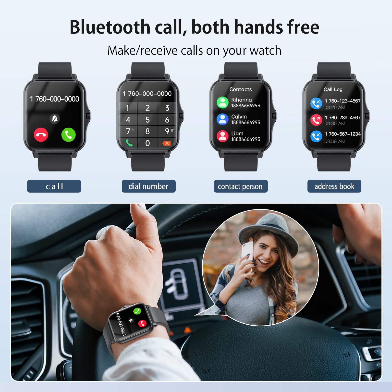 ANDFZ Smart Watch(Receive & Dial), 2023 Newest 1.85