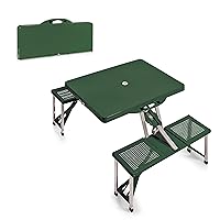 PICNIC TIME Folding Picnic Table, Camping Table, Outdoor Table with Umbrella Hole
