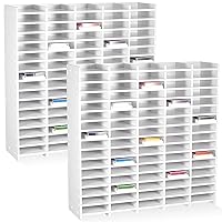 2 Pcs Ink Pad Storage Stamp Pad and Ink Pad Holder Stackable Ink Pad Storage Organizer Diamond Painting Tray Organizer Rack for Office Crafts Supply, White(15.4 x 15.4 x 4.3 Inch)