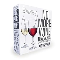 PureWine Wine Wands Purifier, Filters Histamines and Sulfites - May Reduce and Alleviate Wine Allergies & Sensitivities - Includes Wine Glass Accessory for Gifting, Holiday (24 Pack)