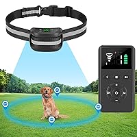 2 in 1 GPS Wireless Dog Fence with Remote Training, Radius from 33 Yards to 1083 Yards, Electric Pet Containment System, Waterproof Rechargeable Collar, Beep Vibration Shock Correction