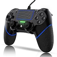 DIANVEN Controller for PS4 Controller Wired for Sony Playstation 4/Pro/Slim and PC Windows 11/10/8/7 with Double Vibration and Motion Motors, Professional Control USB Controller for PS4 Remote