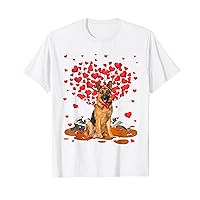 German Shepherd Dog Heart Valentines Day Dog Dad Dog Mom T-Shirt