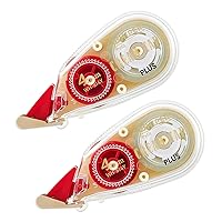 Plus WH-814Y 51-642 Correction Tape, White Petite, Cream Tape, 0.2 inches (4 mm) x 2