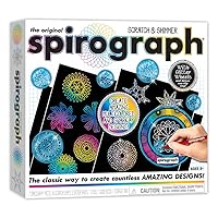 Spirograph — Scratch & Shimmer — Arts and Craft Kit for Drawing with Sparkly and Colorful Paper Includes Glitter Wheels for Kids 8 and Up