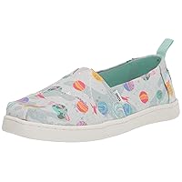 TOMS Kids Foil Cosmic Galaxy Print Alpargata (Little Kid/Big Kid) Cloudy Grey 6 Big Kid M