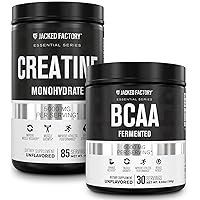 Jacked Factory Creatine Monohydrate Powder & BCAA Powder Unflavored