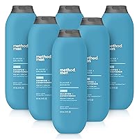 Method Men 2 in 1 Shampoo and Conditioner; Glacier + Granite; 14 oz; 6 pack