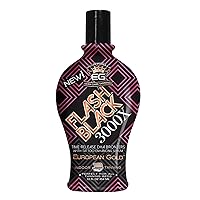 European Gold Flash Black 3000X Indoor Tanning Lotion with Time-Release DHA Bronzers, 12 oz