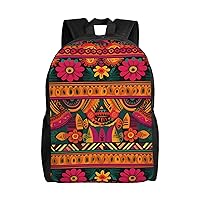 Mexican Folk Art Boho Backpack For Women Men Travel Laptop Backpack Rucksack Casual Daypack Lightweight Travel Bag