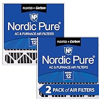 Nordic Pure 20x20x5 (19_5/8 x 19_7/8 x 4_3/8) Honeywell Replacement Furnace Filters MERV 12 Plus Carbon 2 Pack