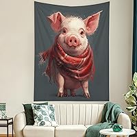 Buyidec Big Ears Pig Tapestry Wall Hanging Art Deco Tapestries for Bedroom Living Room Dorm60 x80