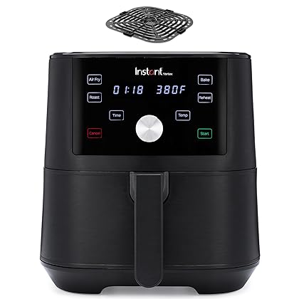 Instant Vortex 6QT XL Air Fryer, 4-in-1 Functions that Crisps, Roasts, Reheats, Bakes for Quick Easy Meals, 100+ In-App Recipes, is Dishwasher-Safe, from the Makers of Instant Pot, Black