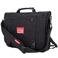 Manhattan Portage The Wallstreeter Messenger With Back Zipper (Black) | Shoulder Pad Included on Strap | Water Resistant