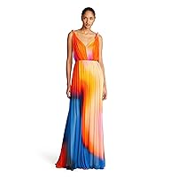 HALSTON Women's Stacia Gown in Crinkle Chiffon