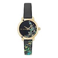 Ted Baker Fleure Ladies Black Leather Strap with Prints Watch (Model: BKPFLS4039I)