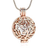 Cremation Pendant Cremation Jewelry,for Ashes Tree of Life Urn Necklace with Hollow Ball Ashes Keepsake Memorial Jewelry