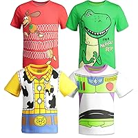 Disney boys Toy Story Rex Slinky Dog Buzz Lightyear Tshirt pack of 4
