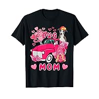 Dog Mom Cute Whippet On Pickup With Hearts Gnome Floral T-Shirt