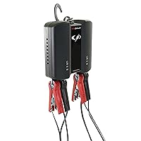 SC1444 2A 6V/12V Two-Bank Battery Charger and Maintainer – for Motorcycle, Power Sport, Car, SUV, Truck, and Boat Batteries – Fully Automatic
