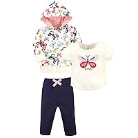 Touched by Nature unisex-baby Organic Cotton Hoodie, Bodysuit Or Tee Top, and Pant