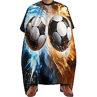 Soccer Balls Football Game Barber Cape for Adults Professional Salon Hair Cutting Cape Hairdresser Apron