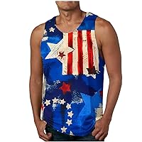 Independence Day Men's Tank Tops Quick Dry Sleeveless Workout Muscle Shirt Athletic Bodybuilding Gym Performance Tee Shirts