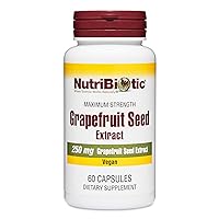 NutriBiotic – Grapefruit Seed Extract Capsules 250 mg, 60 Count - Maximum Strength with Bioflavonoids